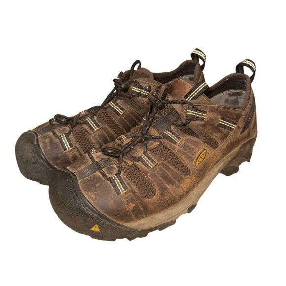 Keen Utility Atlanta Steel Toe Hiker Brown Leather Sandal shoe 10EE ASTM F2413 - Picture 1 of 10